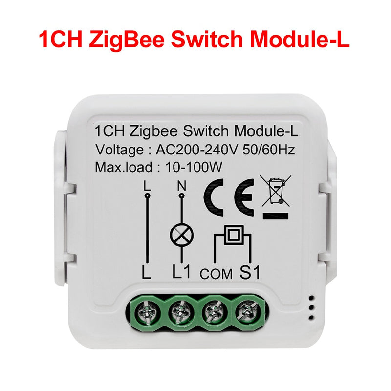 Módulo de interruptor de luz inteligente GIRIER Tuya ZigBee 3,0 No se requiere cable neutro funciona con Alexa Google Home admite Control de 2 vías