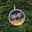 D&amp;Z New 3D Custom Photo Pendant Big Size Solid Back 4mm Width Stones Side Hip Hop Jewelry Personalized Cubic Zircon Chains Gift