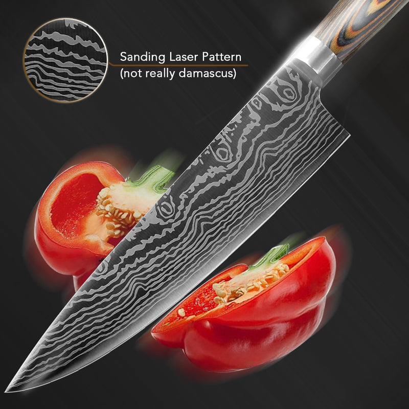 Kitchen Knives Set Stainless Steel 7CR17 Japanese Style Chef Knife Bread Meat Cleaver Paring Kitchen Knife Kitchen Accessories