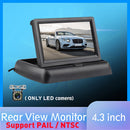 4.3&#39;&#39; HD Foldable Car Rear View Monitor Reversing LCD TFT Display Night Vision Backup Rearview Camera PAIL/NTSC for Vehicle