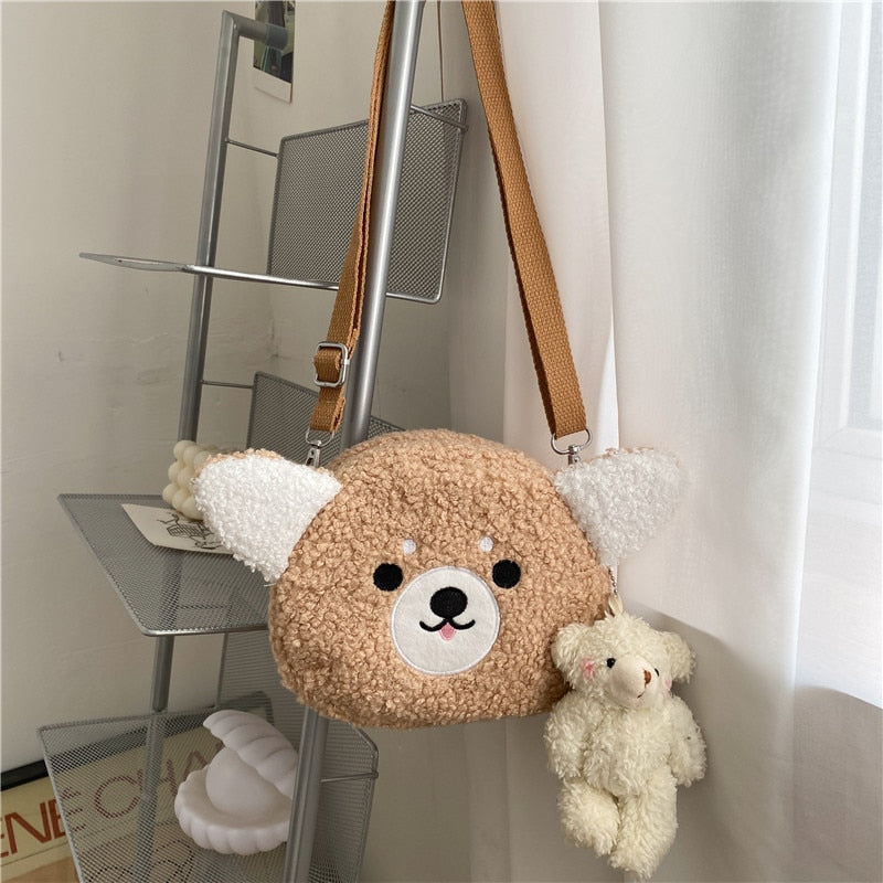 Japanese Style Kawaii Bag Women Cartoon Plush Shoulder Bag For Women 2021 New Crossbody Bag Small Phone&amp;Purse Bag Bolsa Feminina