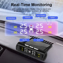 Jansite Smart Car TPMS Sistema de monitoreo de presión de neumáticos Energía solar Pantalla LCD digital Sistemas de alarma de seguridad para automóviles Presión de neumáticos