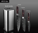 Juego de Chef de cocina XITUO, juego de 4-8 uds, cuchillo de acero inoxidable, soporte para cuchillos Santoku, cuchilla de corte de utilidad, cuchillos para pelar pan, tijeras