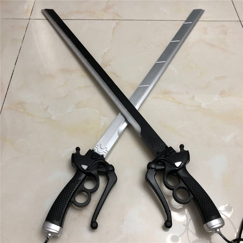 Two styles Attack On Titan Mikasa Ackerman sword cosplay RivaMika LeviMika sword Movie simulation weapon Prop