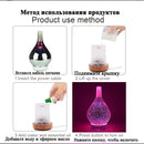 3D Firework Glass Vase Shape Air Humidifier with 7 Color Led Night Light Aroma Essential Oil Diffuser Mist Maker Ultrasonic