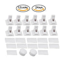 12 + 3 Stück Magnetische Kindersicherung Kinderschutz Baby Sicherheitsschloss Schubladenriegel Schranktürschloss Limiter Infant Security Locks