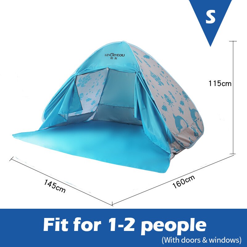 Full Automatic Camping Tent With Door Window Anti-UV Awning Tents Quick Opening Outdoor Sunshelter For 1-4 People Sunproof X147B