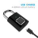 Mini Smart Biometric Thumbprint Door Padlocks Rechargeable Door Lock Fingerprint Smart Padlock USB Keyless Quick Unlock