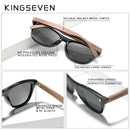 KINGSEVEN, diseño exclusivo, gafas Vintage para hombre, gafas de sol de madera de nogal, protección UV400, gafas de sol cuadradas a la moda para mujer 5510