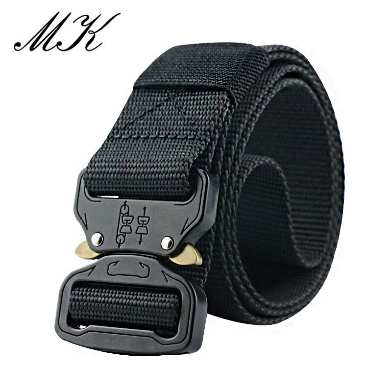 Military Equipment Combat Tactical Belts for Men Army Training Nylon Metal Buckle Waist Belt Outdoor Hunting Waistband