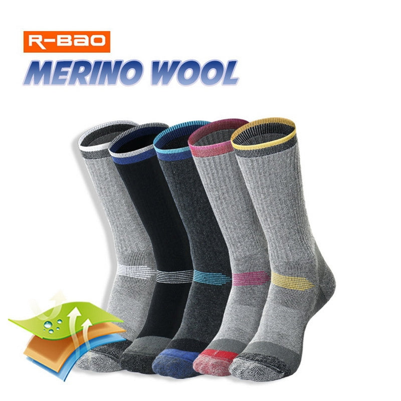 2 Pairs Merino Wool Thermal Socks For Men Women Winter Keep Warm Ski Hiking Socks Sports Outdoor Thermosocks Thicken M L XL