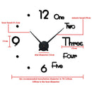 3D DIY Large Wall Clock Modern Design Silent Wall Sticker Clock Acrylic Mirror Self adhesive Wall Clocks Living Room Home Decor