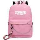 New Stranger Things backpack HELLFIRE Multifunction USB Charging Travel Canvas Student Backpack For Teens Boys Girls School Bag