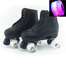 Patines de ruedas de cuero Artificial Japy, Patines de doble línea para mujeres y hombres, zapatos de patinaje de dos líneas para adultos, Patines con PU blanco de 4 ruedas