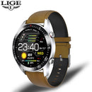 LIGE 2020 New Steel Band Digital Watch Men Sport Watches Electronic LED Male Wrist Watch For Men Clock Waterproof Bluetooth Hour