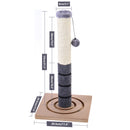 Domestic Delivery Height 238-274cm Cat Tree Condo Scratching Post Floor to Ceiling Adjustable Cat Scratcher Protecting Furniture