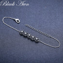 BLACK AWN 2022 New Hot Flower Silver Color Charm Bracelet  Women Wedding Jewelry S005