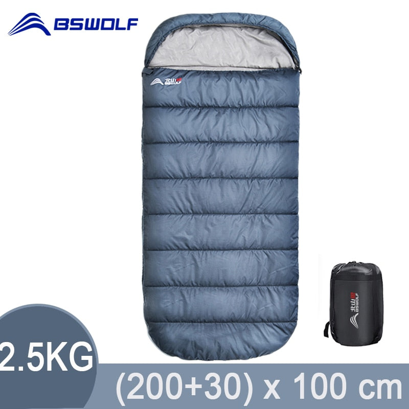 BSWolf Großer Camping-Winterschlafsack, leicht, locker, breiter Schlafsack, lange Größe für Erwachsene, Erholung, Wandern, Tourismus