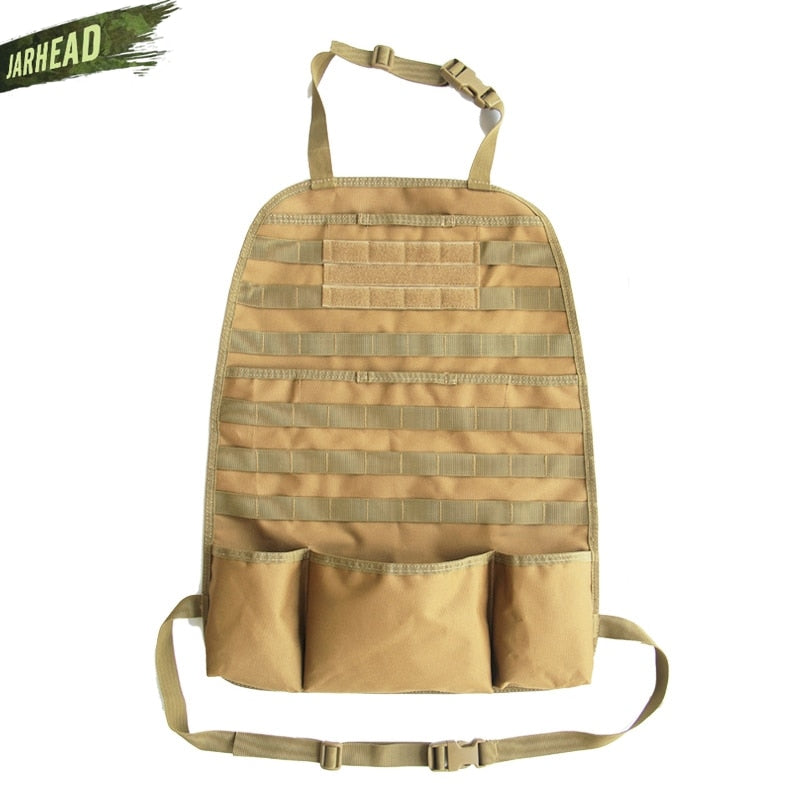 Universal Tactical MOLLE Car Seat Back Organizer military MOLLE Panel Vehicle Seat Cover Protector Kit Mat Black