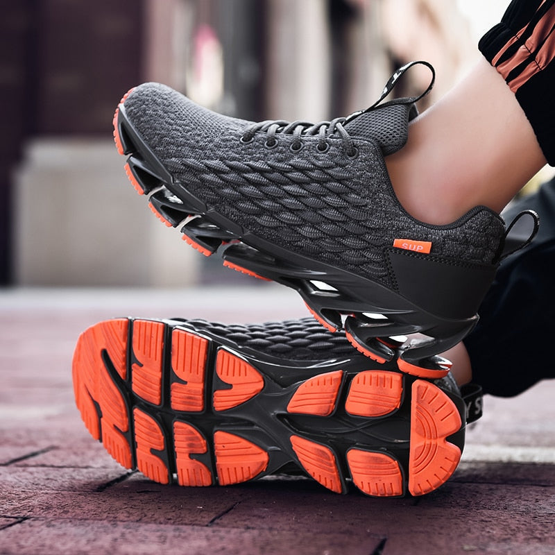 2021 New Blade Running Shoes Men Fitness Running Sneakers Male Comfortable Soft Cushioning Athletic Training Footwear Plus size