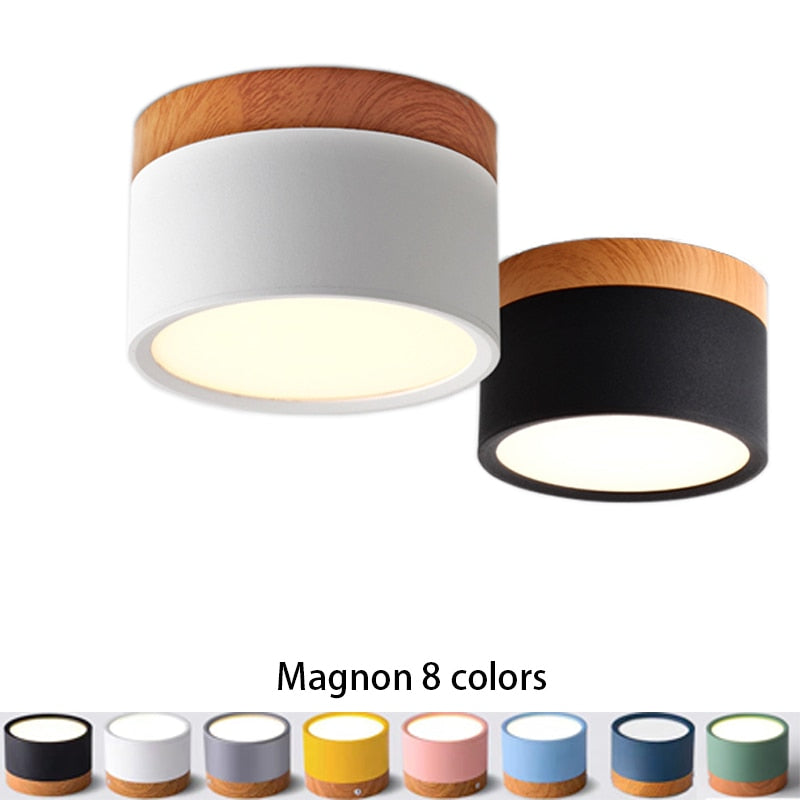 LED Down Light  7W 15W Macaroon Aluminum Ceiling  Nordic Wood Grain Spotlight Indoor Lobby Living Room bedroom