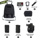 Universal Tactical MOLLE Car Seat Back Organizer military MOLLE Panel Vehicle Seat Cover Protector Kit Mat Black