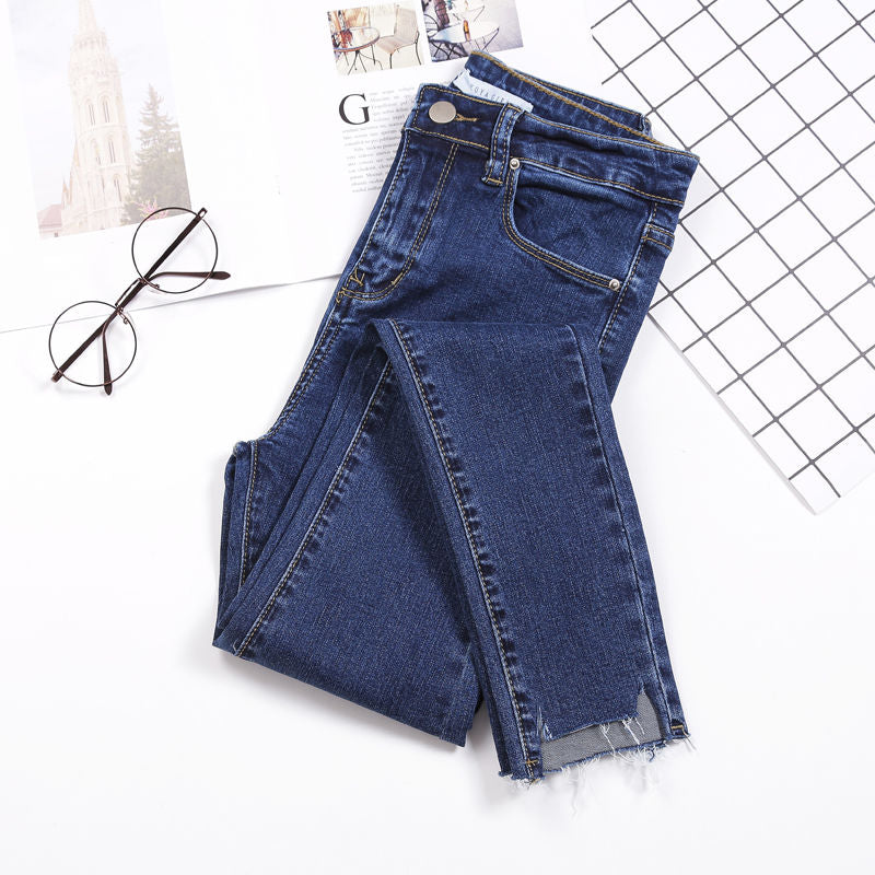 Women jeans Plus Size High Waist Stretch Washed Skinny Stretch Jeans Female Denim Pants New Pencil Pants Light Blue Gray Black