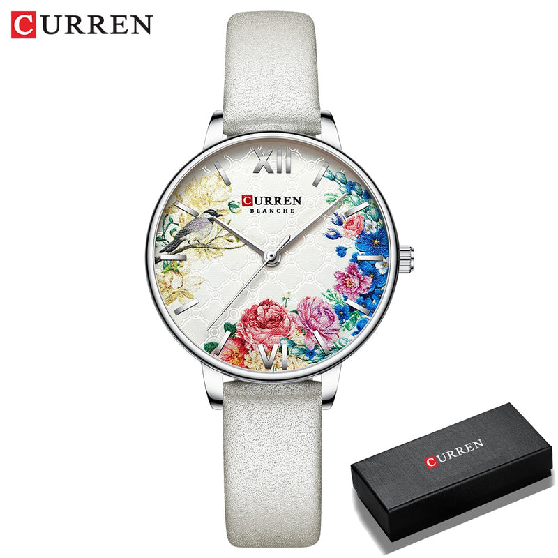 Women Watches CURREN Black Clock Stainless Steel Mesh Quartz Wristwatch Female Casual Charm Watch for Ladies relogios feminino