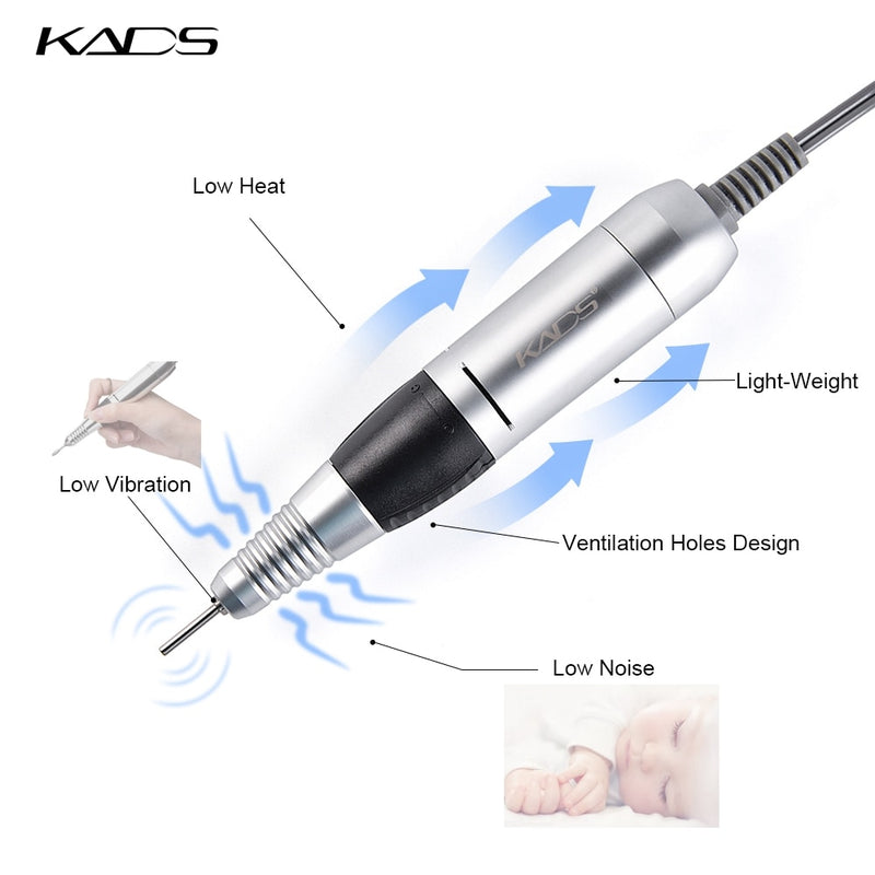KADS Nail Drill Manicure Machine Set para Nail Pedicure Machine Fingernail Drill 40W 35000RPM Equipo eléctrico Herramientas de manicura