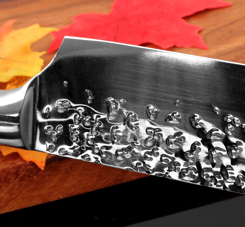 Cuchillos de cocina XITUO, cuchillo de Chef de acero inoxidable de 8 ", cortador de carne congelada 7Cr17 de alto grado, mango de madera, hoja de identificación, herramienta de cocina