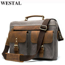 WESTAL Herren Aktentaschen Herrentasche Echtes Leder Business Office Taschen für Herren Laptoptasche Leder Aktentaschen Herren Anwaltstaschen