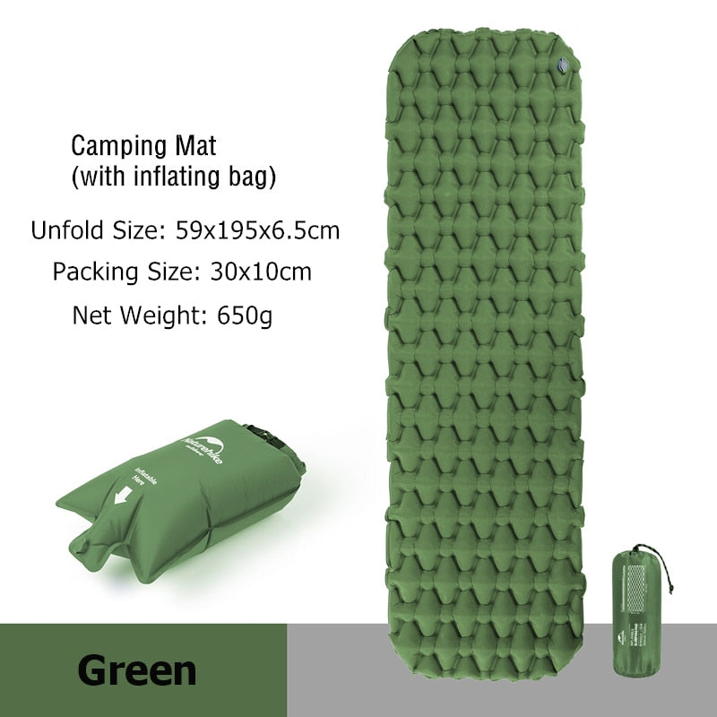 Naturehike Aufblasbare Matratze Luftmatratze Campingmatte Ultraleichte Campingmatratze Isomatte Campingbett Nylon Isomatte