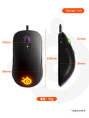 SteelSeries Sensei Ten Gaming Mouse 18,000 CPI TrueMove Pro Optical Sensor  8  Buttons  Mechanical Switches  RGB Lighting