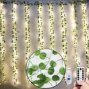 12pcs Artificial Plants Balcony Decorations Liana Led Leaf Garland Silk Rattan Leaf Vine Room Decor Home Living Exterior Terrace