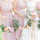 10-40cm Gold Metal Ring Flower Wreath Garland Weeding Decoration for Weddings Bridal Shower Home Party Decoration Catcher Hoops