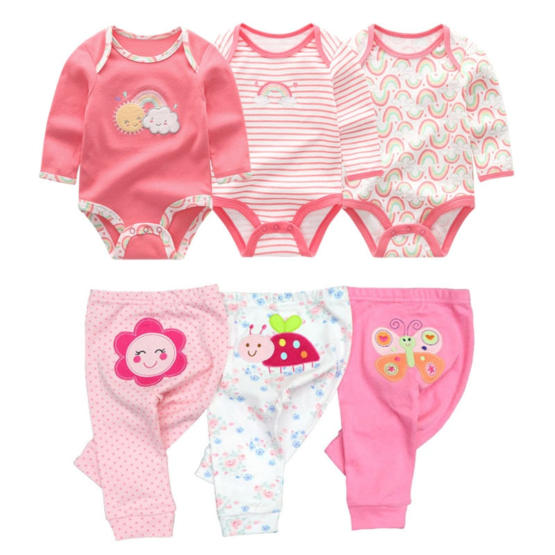 2022 Baumwolle Baby Mädchen Kleidung Bodysuits + Hosen Baby Sets Neugeborene Kleidung Sets Herbst Winter Baby Boy Kleidung Roupa de bebe