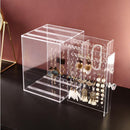 Transparent Jewelry Storage Box Earring Display Stand Storage Box Organizer Drawer Storage Rack Necklace Jewelry Display Cabinet