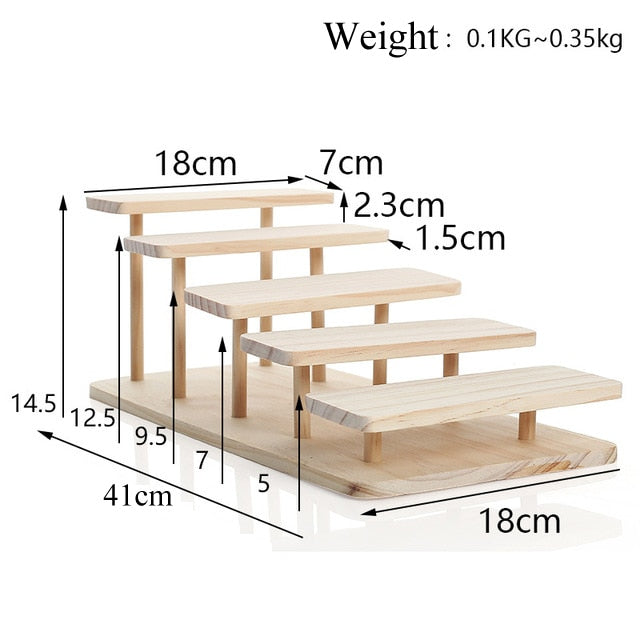 New Arrival Assembleable Bamboo Sunglasses Stand Glasses Display Jewelry Holder Bracelet Watches Show Product 1-5 Layers Options