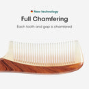 MR.GREEN Comb Natural Wood With Horn Splicing Structure Fine Tooth Hair Comb Anti-Static Head acupuncture point massage Gift