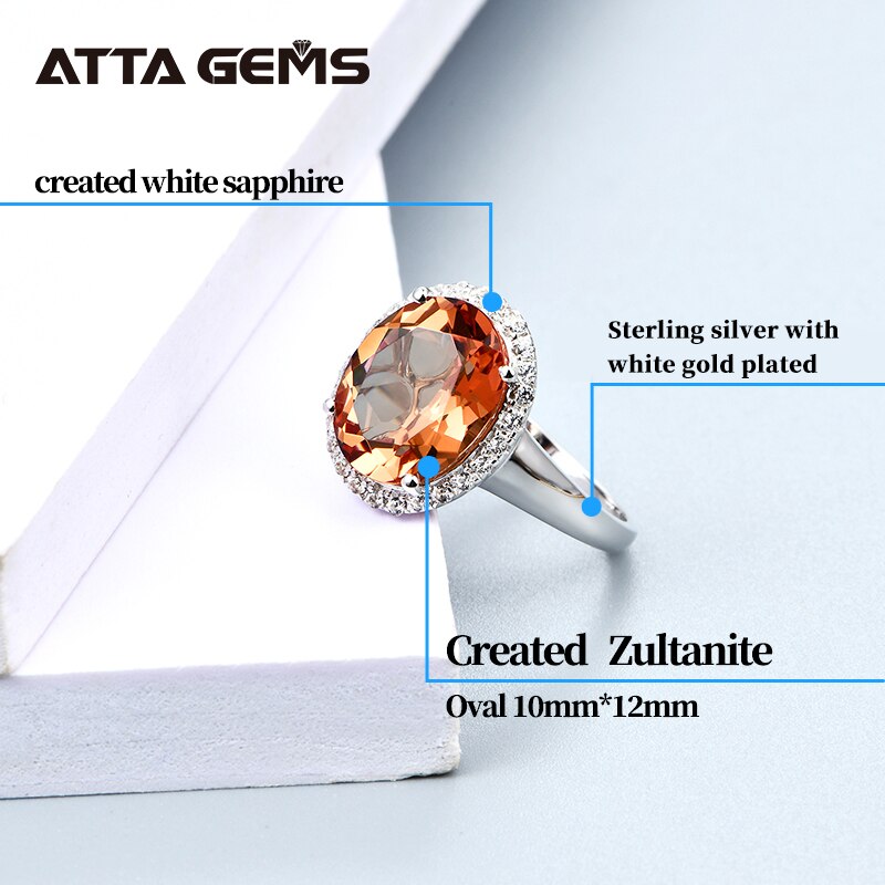 Zultanite изменение цвета 925 Sterling Silver Design Fine Jewelry Created Zultanite Color Change Stone Ring for Women