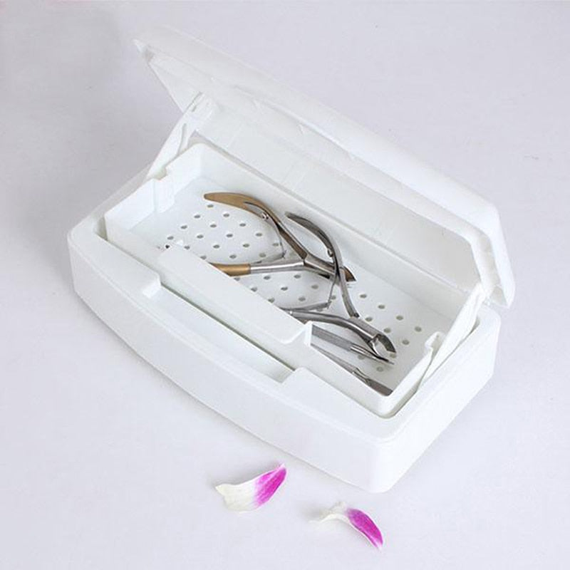 Sterilizing Tray Box Cleaner Disinfection Box Nail Art Pedicure Manicure Tool Sterilizing Metal Nipper Equipment Cleaner Tools