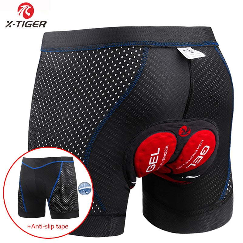 X-Tiger Cycling Shorts Upgrade 5D Gel Pad Cycling Underwear Pro Shockproof Cycling Underpant Bicycle Shorts Bike Underwear
