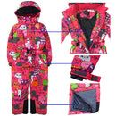 Children's winter outdoor bodysuit ski suit windproof snow and water plus velvet thickening snow town ski equipment bodysuit