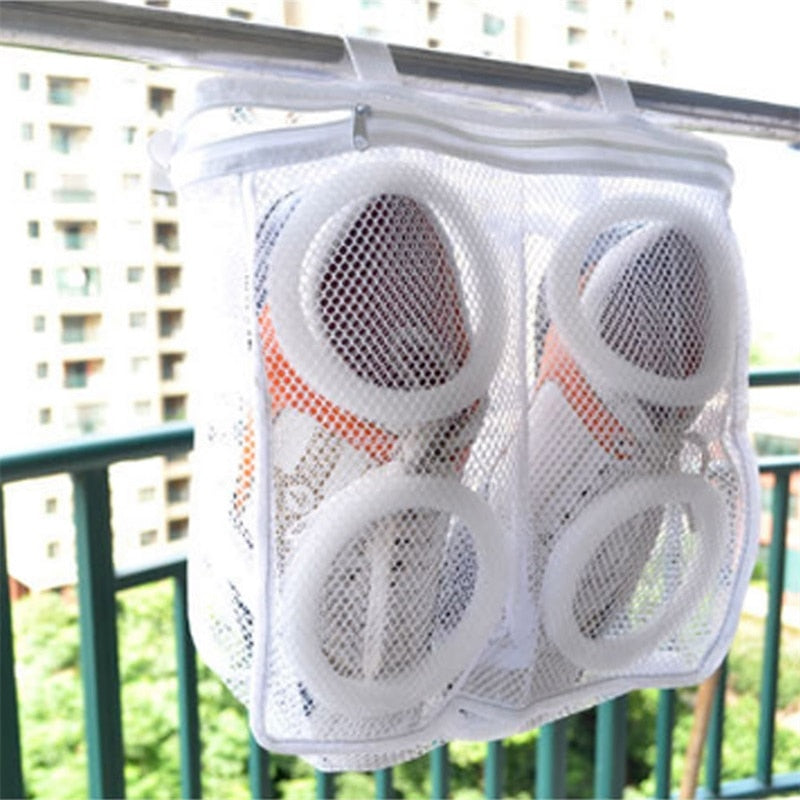 1Pcs Shoes Washing Hanging Bag Dry Sneaker Mesh Laundry Bags Home Using Clothes Washing Protect Net Wash Bag