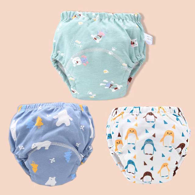 Baby Reusable Diapers Panties Potty Training Pants For Children Ecological Cloth Diaper Washable Toilet Toddler Kid Cotton Nappy