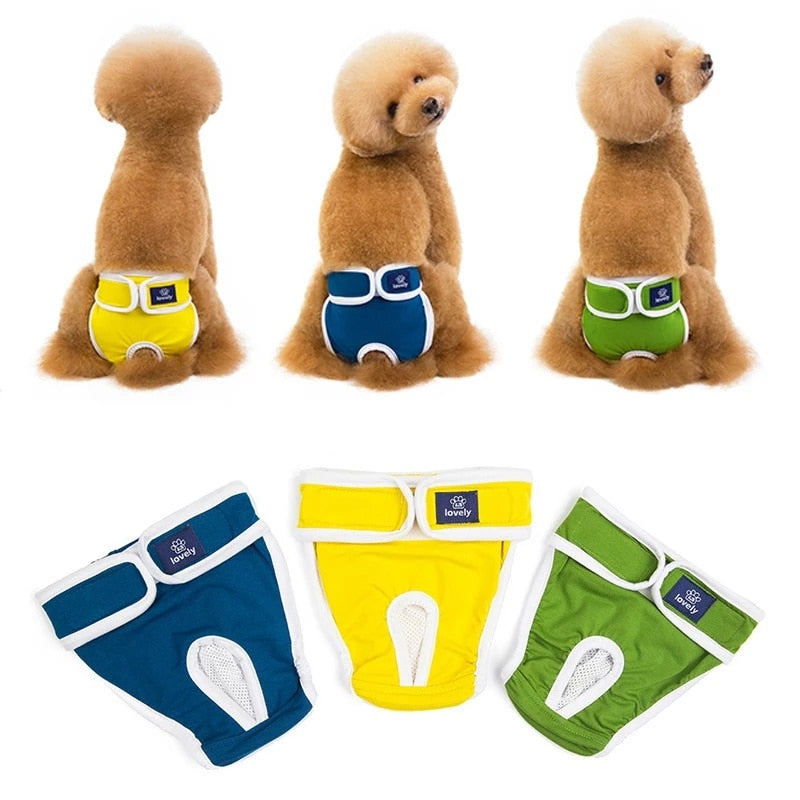 Dog Diapers Physiological Pant Washable Doggie Diapers for Female Dog Shorts Soft Girl Dogs Pants Pet Underwear Sanitary Panties