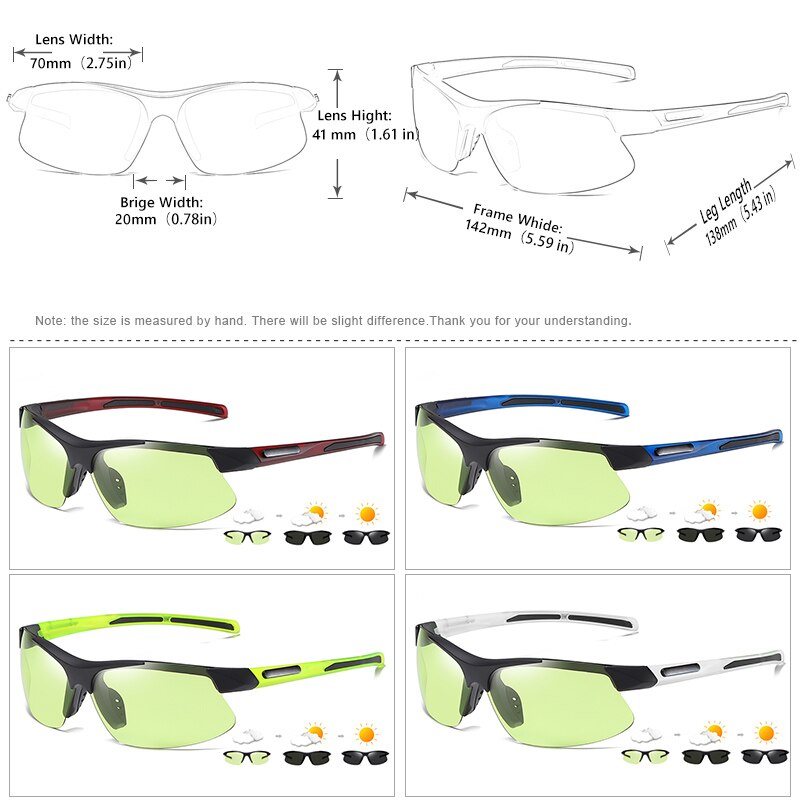 Brand Design Outdoor Sports Photochromic Sonnenbrille Polarisierte Herren Ultraleicht Winddicht Sonnenbrille Damen Schutzbrille zonnebril heren