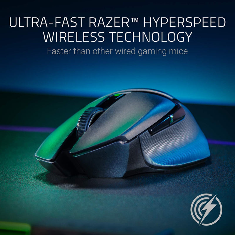 Ratón inalámbrico para juegos Razer Basilisk X Hyperspeed: sensor óptico de 16000 DPI DPI compatible con Bluetooth e inalámbrico