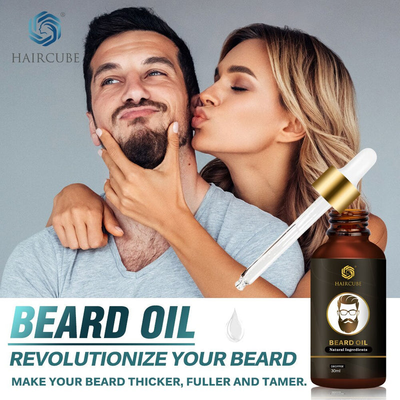 Haircube Men Fast Beard Growth Oil Natural Beard Growth Enhancer Thicker Oil Nourishing Leave-in Conditioner Beard Care Product