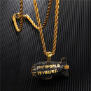 Black Airship Pendant Necklace New Arrival Bling Cubic Zirconia Hip Hop Jewelry For Men Women Gifts
